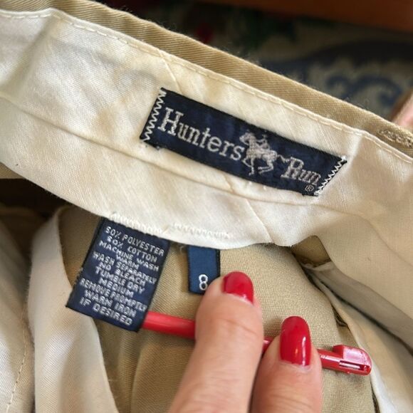 Vintage 80s Hunters Run khaki pleat front women’s shorts - Picture 7 of 8